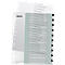 Leitz WOW Register, Kunststoff, schwarz-weiß, DIN A4, Überbreite, 1-20, 20 Taben, transparent