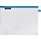Leitz WOW Traveller sac à fermeture éclair, hydrofuge, matériau transparent, taille L, bleu