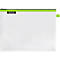 Leitz WOW Traveller sac à fermeture éclair, hydrofuge, matériau transparent, taille L, vert
