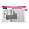 Leitz WOW Traveller sac à fermeture éclair, hydrofuge, matériau transparent, taille M, rose