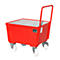 Lekbak type AW-F1, verrijdbaar, rood RAL3000