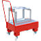 Lekbak, Type AW60-1 SRF, verrijdbaar, rood RAL3000