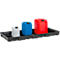 Lekbak voor kleine bakken CEMO 13/6, inhoud 44 l, voor legbordafmetingen 1300 x 600 mm, zonder rooster, met goedkeuring, stapelbaar, polyetheen, zwart