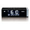 Schwarzes Lenco Digitalradio mit DAB+ und LCD-Display, das die Uhrzeit 16:10 und Sender BBC World Service zeigt.