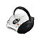 Tragbarer Lenco CD-MP3-Player in Weiß und Schwarz mit Tragegriff, Display und Bedientasten.
