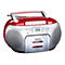 Lenco SCD-420 - Ghettoblaster - Silber, Rot