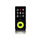 Schwarzer MP3-Player mit grÃ¼nem Bedienrad und Display mit Icons. Bluetooth-Logo sichtbar.