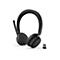 Casque supra-auriculaire noir avec microphone et dongle USB. Il y a des boutons sur l'oreillette.