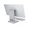 Ein grauer Lenovo All-in-One-Computer von hinten, mit Tastatur.