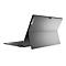 Graues Tablet mit angeschlossener Tastatur und Lenovo-Logo.