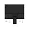 Rückseite eines schwarzen Monitors mit markierten Anschlüssen für Kensington Lock, Strom, HDMI 1.4 und VGA.