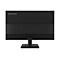 Rückseite eines schwarzen Lenovo-Monitors mit Standfuß auf neutralem, weißem Hintergrund.