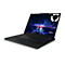 Schwarzes Lenovo Legion Laptop mit farbiger Tastatur. Auf dem Display ein Fantasy-Hintergrund mit Blitz und Schriftzug Lenovo Legion.