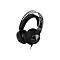 Schwarzes Gaming-Headset mit gelochtem Kopfbügel vor weißem Hintergrund.