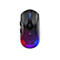 Schwarze, halbtransparente Gaming-Maus mit RGB-Beleuchtung und Legion-Schriftzug auf weißem Hintergrund.