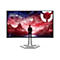 Lenovo Legion Gaming-Monitor vor weißem Hintergrund mit einem dramatischen, rot-violetten Berglandschafts-Display.