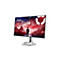 Lenovo Legion Gaming-Monitor vor weißem Hintergrund mit rotem Landschaftsbild auf dem Display.