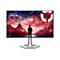 Lenovo Legion Gaming-Monitor vor weißem Hintergrund mit einem dramatischen, rot-violetten Bergpanorama-Hintergrundbild.