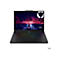 Ein schwarzes Lenovo Legion Gaming-Notebook mit beleuchteter Tastatur. Der Bildschirm zeigt ein Fantasy-Welt-Bild.