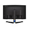 Rückseite eines schwarzen Lenovo Legion Gaming-Monitors mit Standfuß vor weißem Hintergrund.