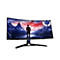 Lenovo Legion Gaming-Monitor mit gewölbtem Display und einer Berglandschaft auf dem Bildschirm.