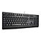 Schwarze Lenovo-Tastatur, von oben fotografiert. Alle Buchstaben und Zahlen sind sichtbar.