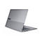 Grauer Laptop ThinkBook, leicht geöffnet, auf weißem Hintergrund.