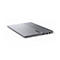 Graues Laptop ThinkBook, leicht angewinkelt, auf weißem Grund.
