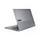 Graues Lenovo ThinkBook-Laptop-Gehäuse mit geöffnetem Display. Der Schriftzug ThinkBook ist deutlich sichtbar.