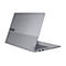 Graues ThinkBook-Laptop von Lenovo in leicht angewinkelter Ansicht vor weißem Hintergrund.