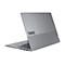 Grauer Lenovo ThinkBook Laptop, leicht geöffnet. Auf der Rückseite steht ThinkBook, rechts unten Lenovo.