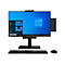 Ein ThinkCentre All-in-One-PC mit Bildschirm, Tastatur, Maus und Webcam.
