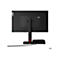 Schwarzer Monitor mit ThinkVision-Logo. Rückseite, links Lenovo-Logo, daneben ein rotes Licht. Unten ein schwarzer Computer mit AMD-Logo.