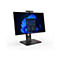 Ein schwarzer Lenovo All-in-One-PC mit Webcam, auf dem ein Windows-Betriebssystem angezeigt wird.
