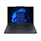 Schwarzer Laptop mit offenem Bildschirm, Windows-OberflÃ¤che und rotem Trackpoint.