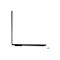 Dunkelgraues Notebook von der Seite, Intel-Logo.