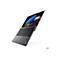 Graues Laptop-Design, Display mit bunten Grafiken, auf weiÃŸem Hintergrund, leicht schrÃ¤g.