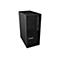 Schwarzer Tower-PC. Frontseite mit Wabengitter und ThinkStation-Schriftzug. Lenovo Logo und P2-Kennzeichnung.