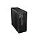 PC noir Lenovo ThinkStation. Les ports sont visibles à l'avant avec le logo ThinkStation.