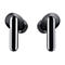 Zwei schwarze In-Ear-Kopfhörer mit glänzendem Design vor weißem Hintergrund.
