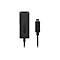 Schwarzer Lenovo USB-C auf HDMI Adapter vor weißem Hintergrund.