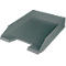 Gray, rectangular paper tray with slanted sides. A recess on the front.