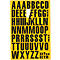 Lettres magnétiques, pour surface métalliques, format A4, jaune
