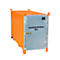 Leuchtstoffröhrenbox BAUER SL 150, Stahlblech, unterfahrbar, abschließbar, Tür verzinkt, B 1700 x T 770 x H 1125 mm, orange