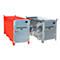 Leuchtstoffröhrenbox BAUER SL 150, Stahlblech, unterfahrbar, abschließbar, Tür verzinkt, B 1700 x T 770 x H 1125 mm, rot