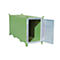 Leuchtstoffröhrenbox BAUER SL 200, Stahlblech, unterfahrbar, abschließbar, Tür verzinkt, B 2100 x T 770 x H 1125 mm, grün