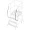 Leuning voor platformtrap Krause Stabilo Professional, 3 + 4 treden