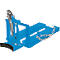 Lève-fûts Bauer RS 60-I, pour chariot élévateur, 1 fût de 60 litres, L 1050 x l 410 x H 460 mm, jusqu'à 100 kg, acier, bleu clair