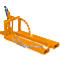 Lève-fûts Bauer RS 60-I, pour chariot élévateur, 1 fût de 60 litres, L 1050 x l 410 x H 460 mm, jusqu'à 100 kg, acier, jaune orangé