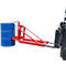 Lève-fûts Bauer RS-I/91, pour chariot élévateur, 1 fût de 200/220 l, L 1295 x l 585 x H 925 mm, jusqu'à 800 kg, acier, rouge feu